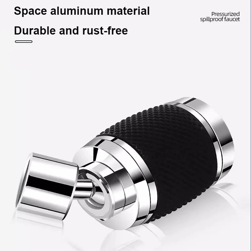 360° Swivel Faucet Water Filter Aerator 3-Mode Adjustable Tap Purifier with Medical Stone Calcium Sulfite for Kitchen Sink