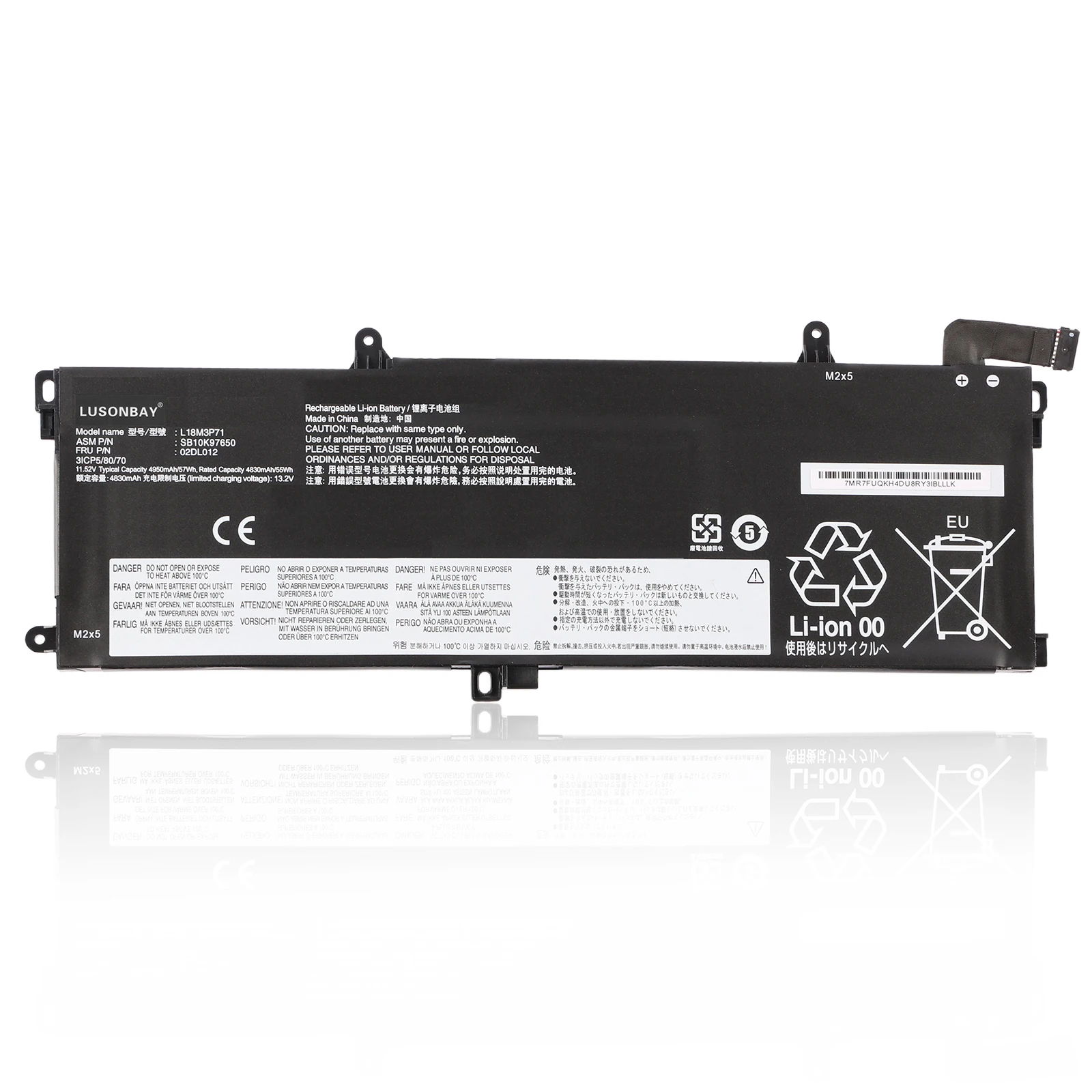 

Аккумулятор LUSONBAY L18M3P71 L18L3P71 для Lenovo ThinkPad T590 P53S ThinkPad T15 P15s Gen 1 2 Series L18S3P71 L20D3P71 TP00104C