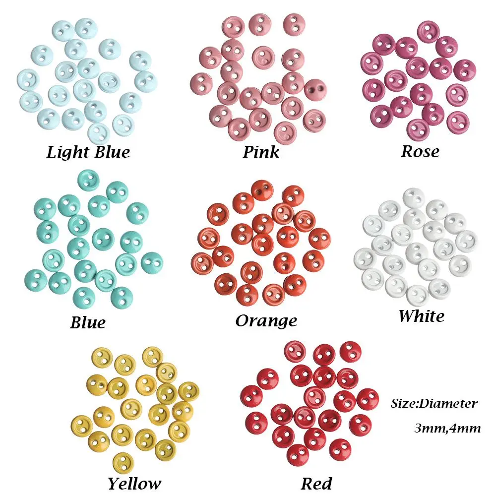Boucles de vêtements multicolores, boutons métalliques, accessoires de couture, Mini boutons de poupée, boucle ronde, nouvelle collection 20/40 pièces