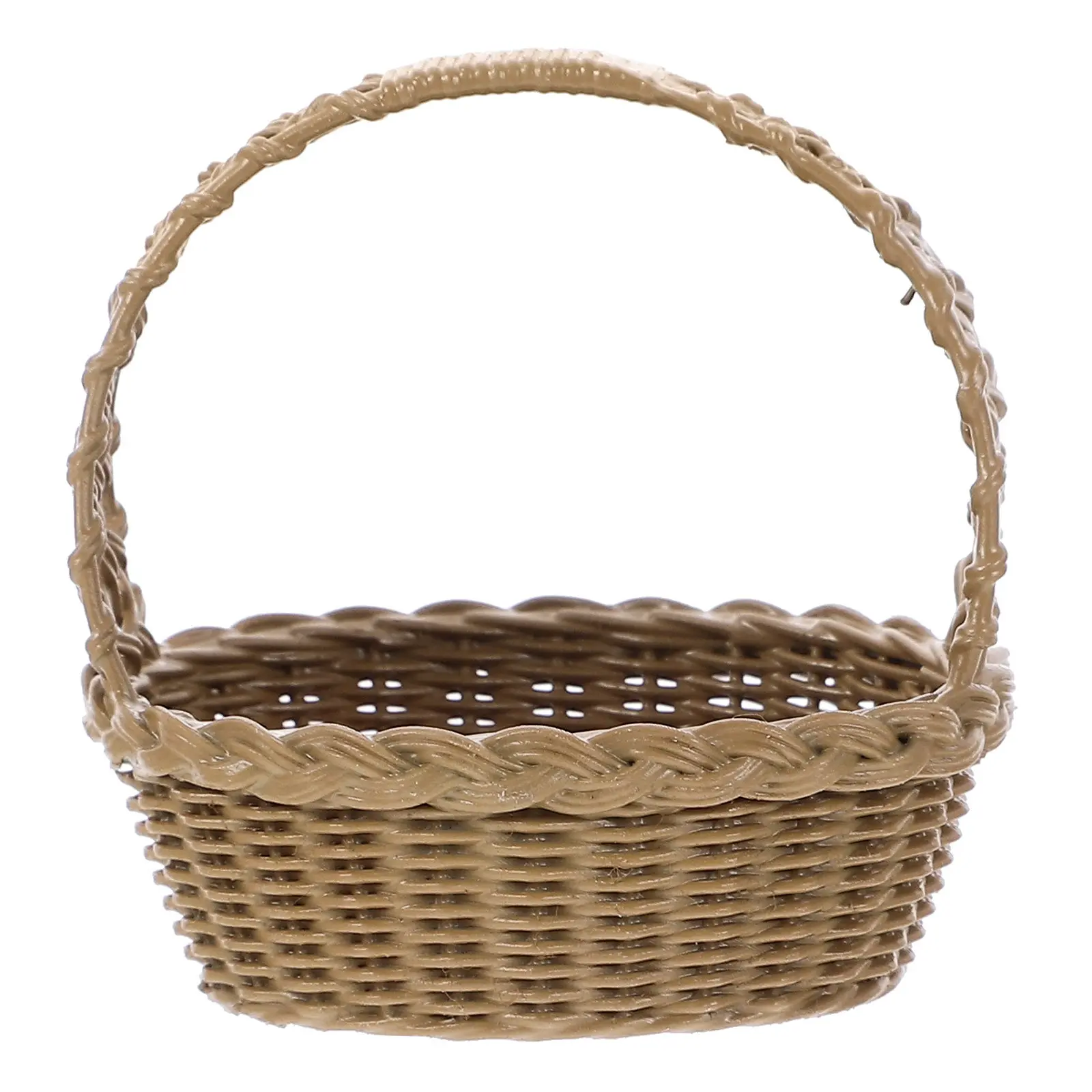 

Миниатюрная корзина для хранения из смолы, износостойкая, реалистичный дизайн, украшение для дома, миниатюрная корзинка для микросцен, декоративная маленькая корзина