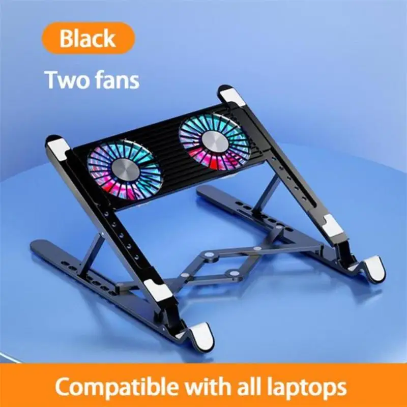Foldable Laptop Holder Stand Cooling Pad Table Bracket With Radiator Silent Fan Notebook Accessories