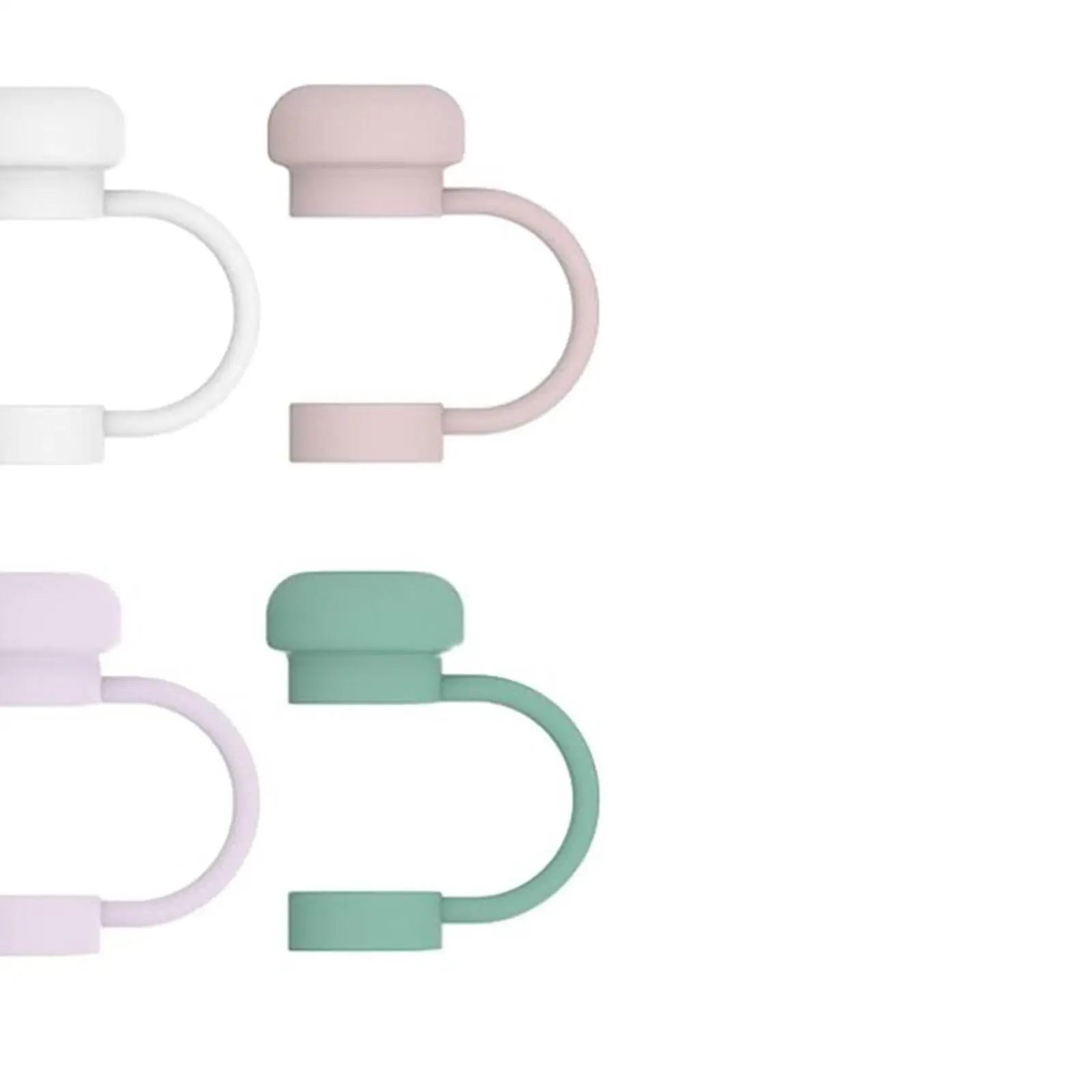 4Pcs Straw Cover Caps Stylish Straw Plug Fits 10mm Straws Easy to Clean Straw Toppers for Outdoor Camping Home Kitchen Picnic