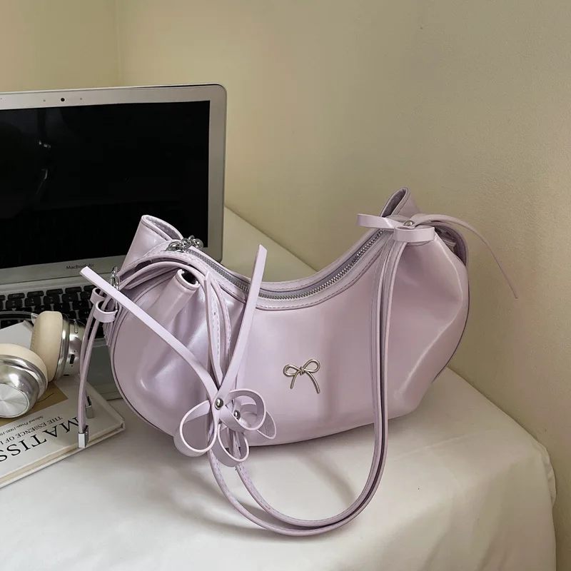 

French Ballet Underarm Bag Women's Bow Design Premium Shoulder Crossbody Bag