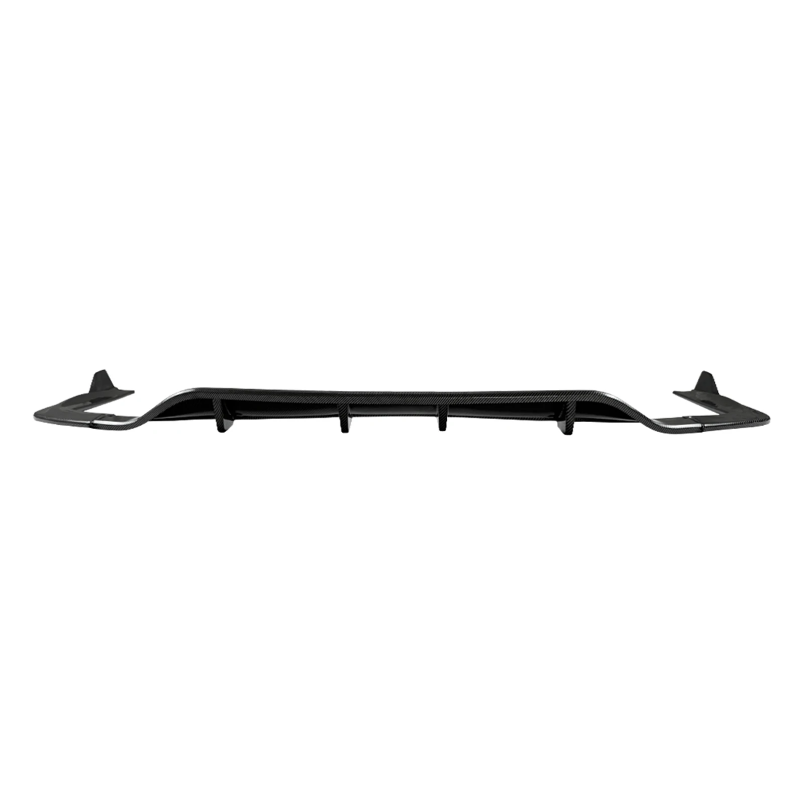 Rear Bumper Lip Diffuser Spoiler Splitter Cover For BMW 7 Series G11 G12 2015-18 Standard Version Carbon Fiber Look/Gloss Black