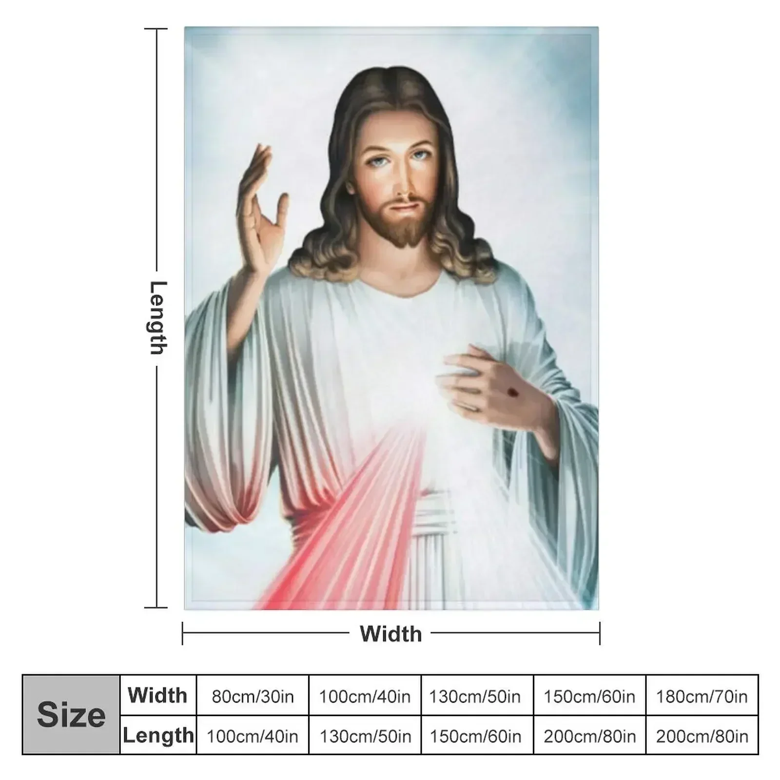 The Divine Mercy, Jesus I trust in You, Saint Faustina, Divine Mercy Throw Blanket Camping Baby Luxury Thicken Luxury Blankets