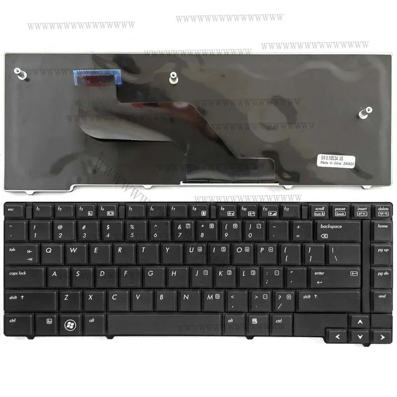 Teclado para Portátil EE New EliteBook 8440 8440W 8440P/6440B 6450B 6445B 6455B 594052-001, Negro, Distribución US