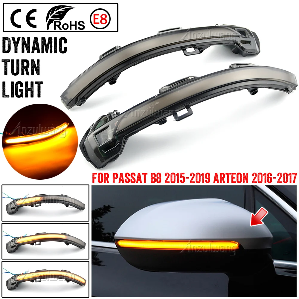 

LED Dynamic Sequential Side Mirror Blinker Indicator For VW Volkswagen Golf 8 MK8 GTI R GTE GTD 2020 2021 Turn Signal Light