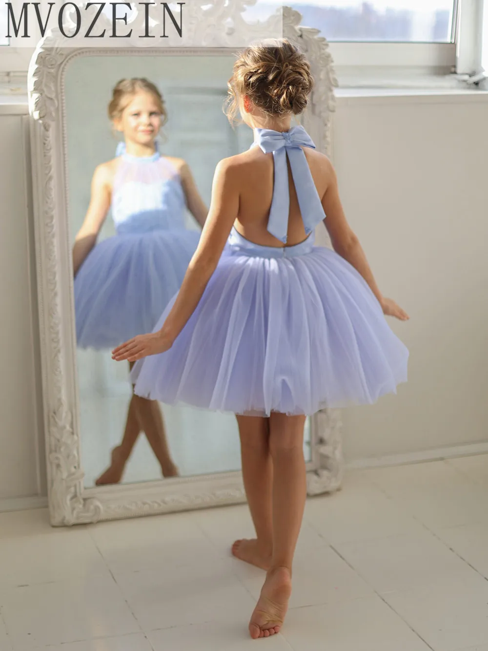 Vestido de niña con cuello Halter, vestido de niña de flores, vestido de bebé rosa, vestido de fiesta de boda, Envío Gratis