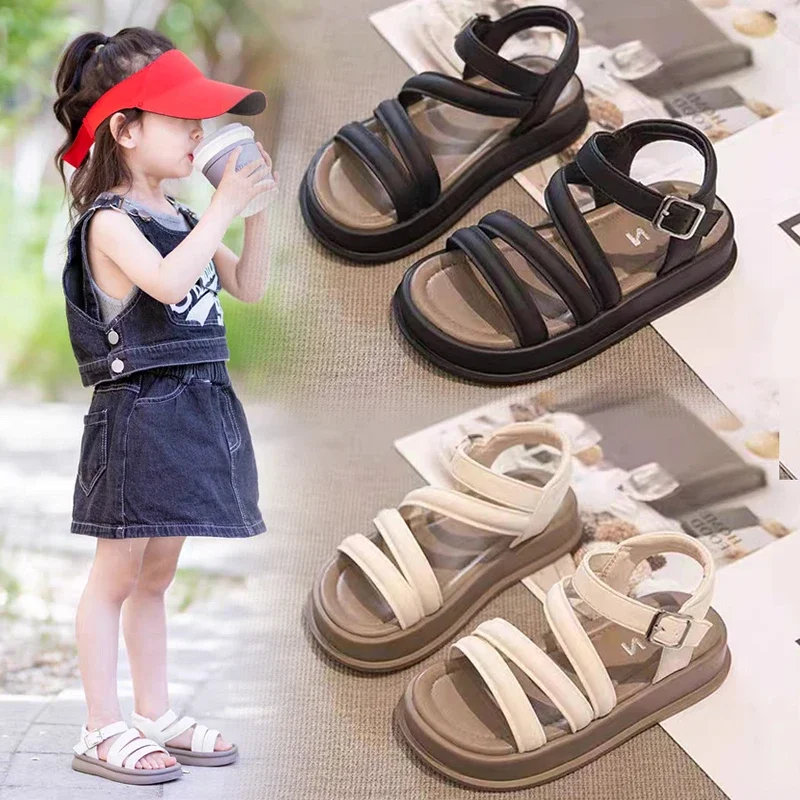 *Baby Girls Hollow Cartoon Summer Fashion Students Cute Beautiful Chirdren Elegant Casual Soft Sandals Kids Comfortable