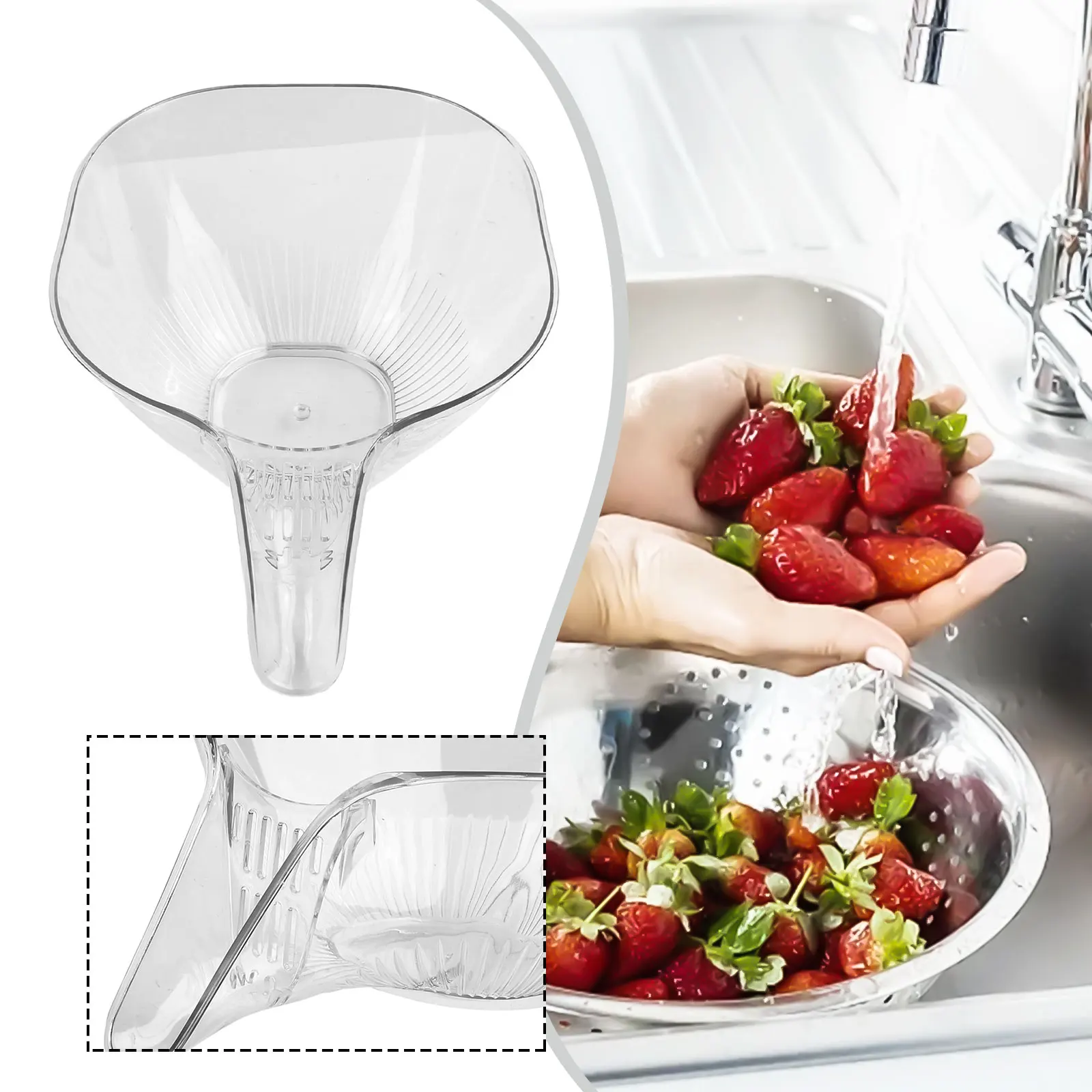 Space Saving Multifunctional Storage Basin for Kitchen Versatile and Convenient for Washing and Draining Fresh Produce