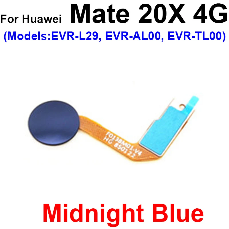 Home Button Fingerprint Sensor For Huawei Mate 20 Mate 20 Lite Mate 20X 4G 5G Fingerprint Connecting Extension Flex Cable Parts