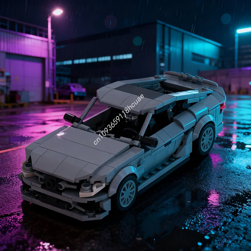 447 قطعة MOC Mercedesesed بنز CLS رمادي فاتح نموذج اللبنات العمارة تجميع هدايا عيد الميلاد فكرة لعبة التعليم الطوب #1