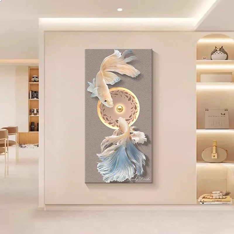 الحديثة محظوظ كوي معلقة اللوحة مدخل الديكور الراقية الممر غرفة المعيشة غرفة الطعام حائط الخلفية الفن جدارية مصباح