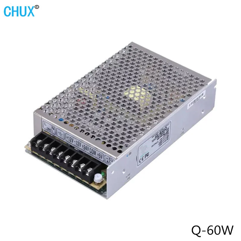 CHUX 60W ซัพพลายไฟแบบสวิตช์ รุ่น Q-60 รองรับแรงดัน 5V, 12V, 24V ใช้งานได้หลากหลาย คุ้มค่าในราคาประหยัด