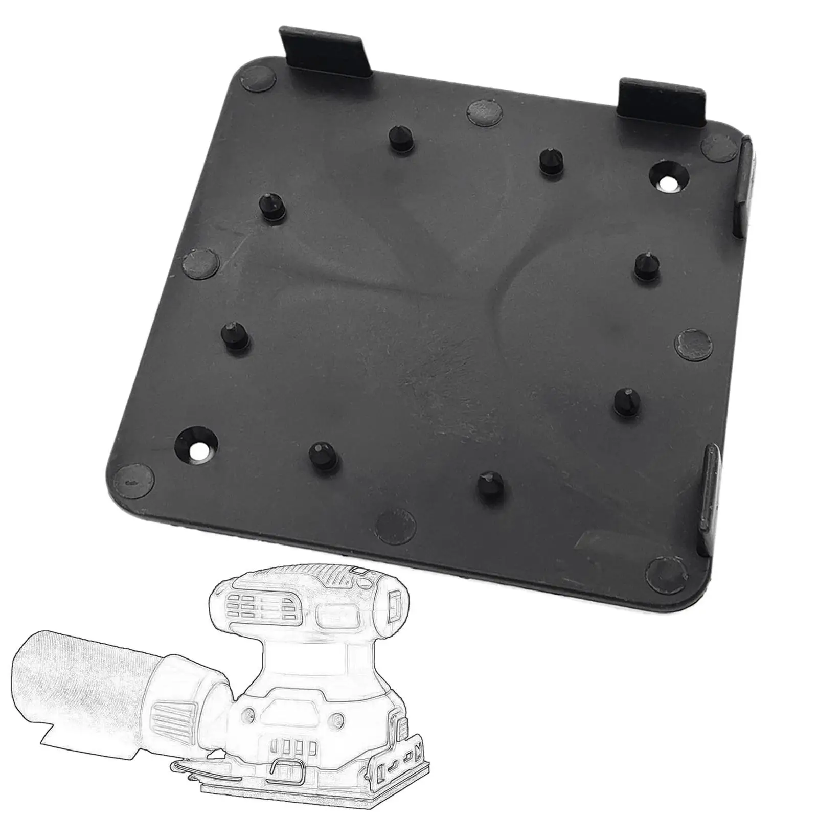 Sander Paper Punch Plate ABS Labor Saving Attachment for 1/4 Sheet Sanders DCW200D1 DWE6411