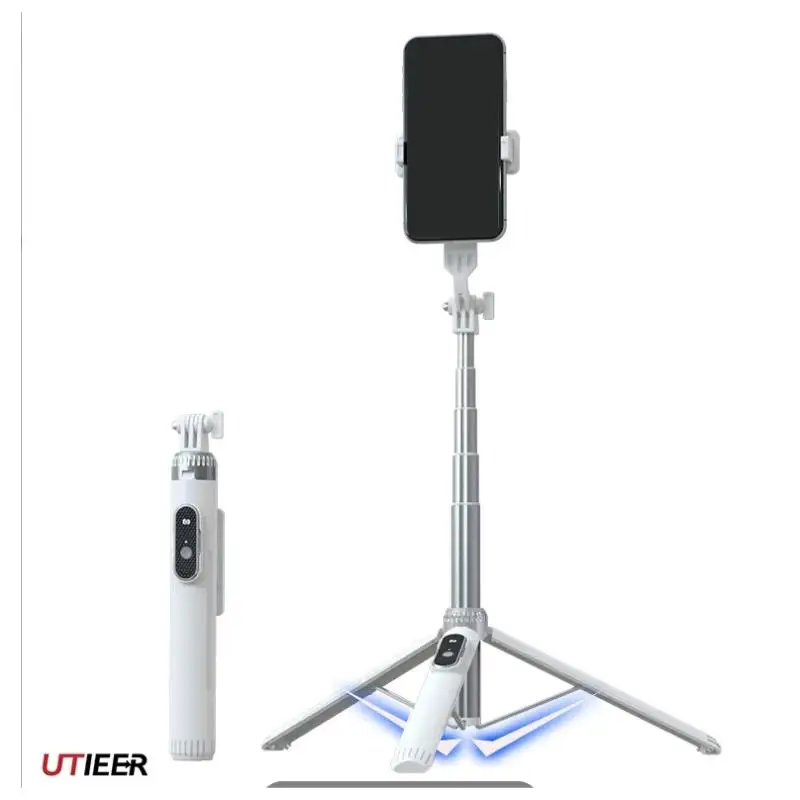 Mobile live streaming stand tripod aluminum alloy tube 1.6m selfie stick Bluetooth remote control