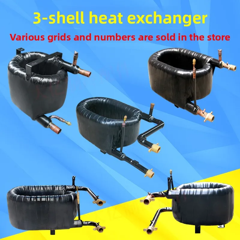 1-7P Coaxial Tube Heat Exchanger for Heat Pump – 316L SS Condenser/Evaporator, Double-Wall Coil for HVAC & Water Heater