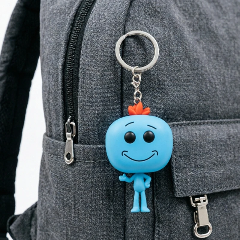 Llavero Oficial Funko Pop de Rick y Morty, Pickle Rick, Mr. Meeseeks, Space Clone Rick, Figura de PVC con Caja