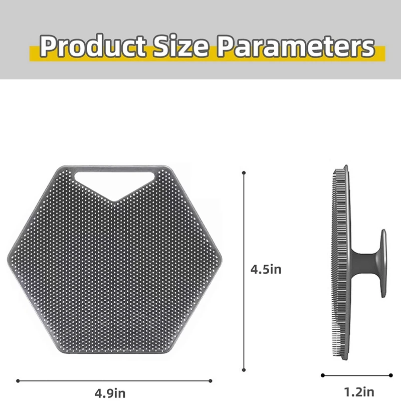 Alat penggosok Badan ขัดผิวทำจากซิลิโคน3ชิ้นอุปกรณ์อาบน้ำและอุปกรณ์อาบน้ำพร้อมตะขอเก็บของทำความสะอาดง่าย