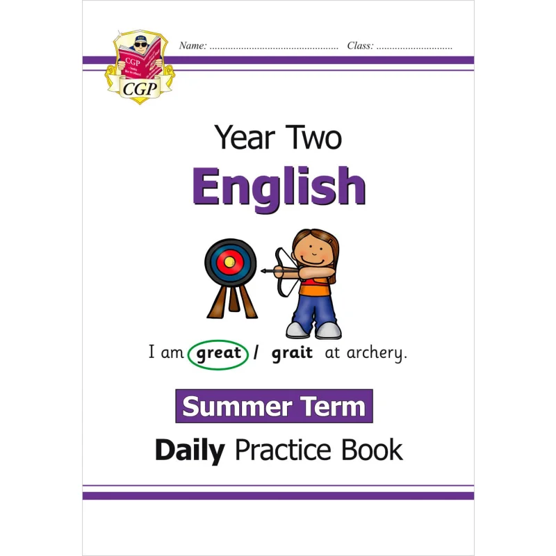 New KS1 English Daily Practice Book Year 2  Summer Term CGP Books Coordination Group Publications 9781789086805 Book