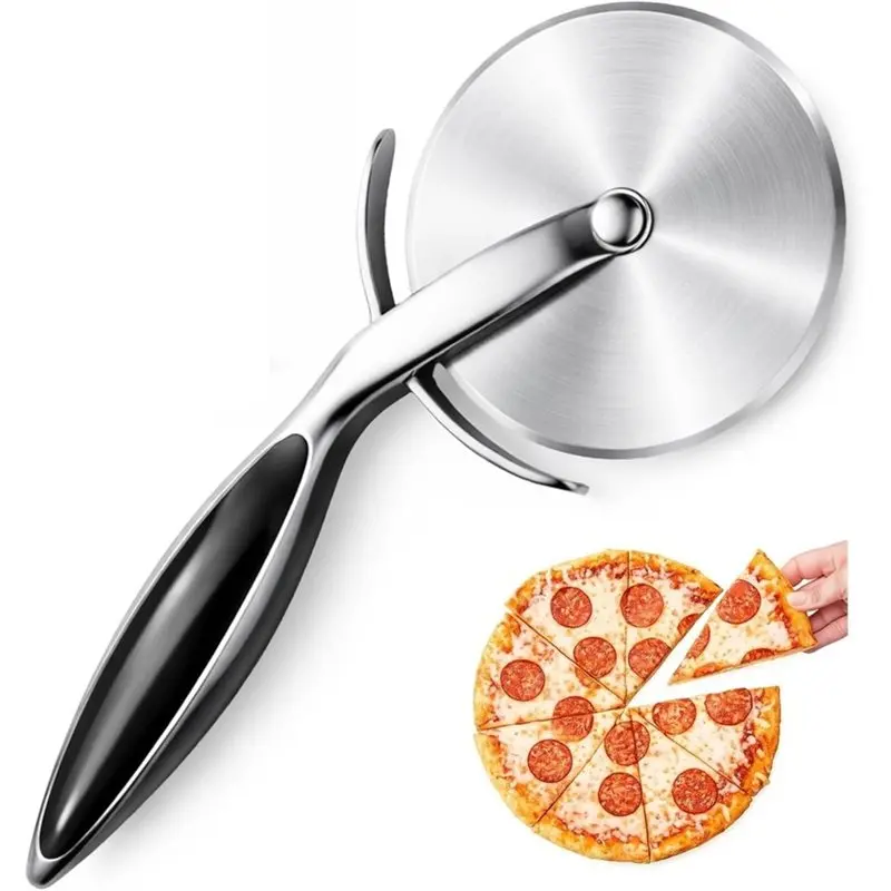 ABRU-Multi-Purpose Kitchen Cutter For Pizza, Pie- Stainless Steel For Pizza Cutter Wheel With Finger Guard, For Pizza Slicer Inc