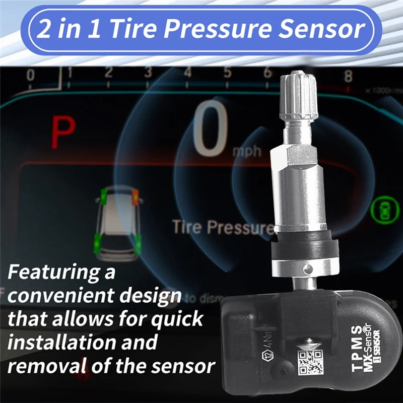 

9Pcs TPMS Tire Pressure Sensor Programmable For Autel Tool TS408 TS508 ITS600 MX 2 In 1 315MHZ+ 433Mhz Sensor Monitor