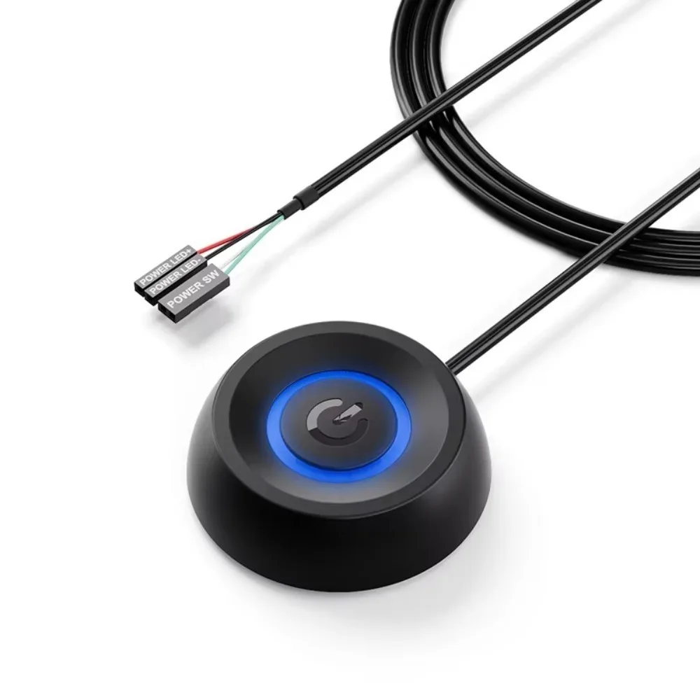 with 1.8m Cables PC Power Button Switch Desktop LED Extension for Motherboard Boot ABS Computer Host Button for Desktop Computer