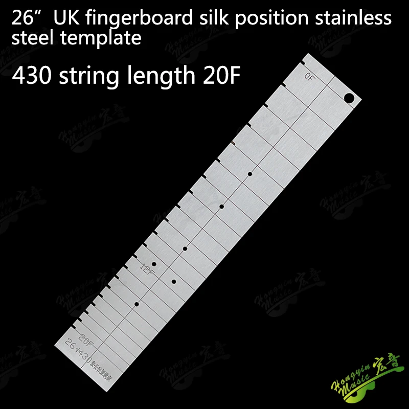 Gitarren-Bundpositionierungsvorlage aus Edelstahl 650mm, Professionelle Bundschlitzführung für Halswartung & Gitarrenbauerwerkzeuge – Detail 2