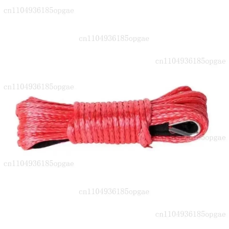 8200 Pound Electric Winch Rope Nylon Rope High-strength Fiber Rope 6mmx15m Car Trailer Trailer Belt