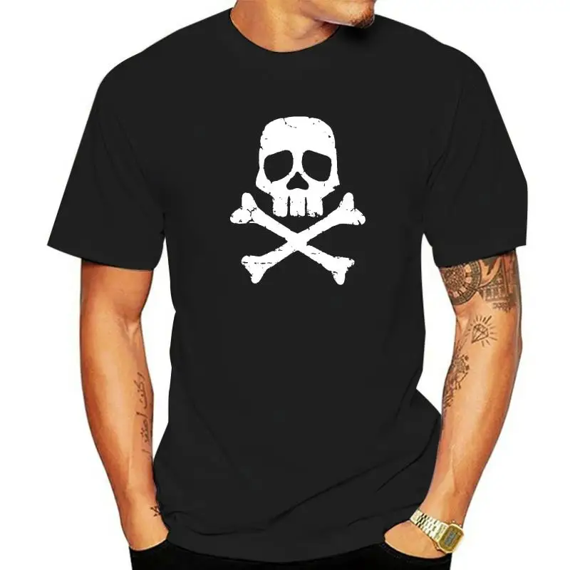 Camisetas del capitán Harlock para hombre, camisa de Manga de algodón con estampado de calavera pirata espacial, ropa de Anime, Tops únicos