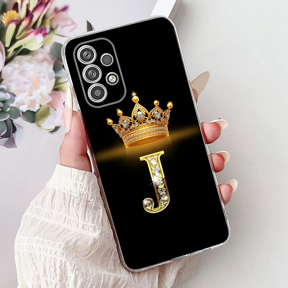 Etui na telefon Cute Letters do Samsung Galaxy A13 A23 A33 A53 5G Cover Clear Silicone Soft TPU Couple Cases do Samsung A13 4G Capa