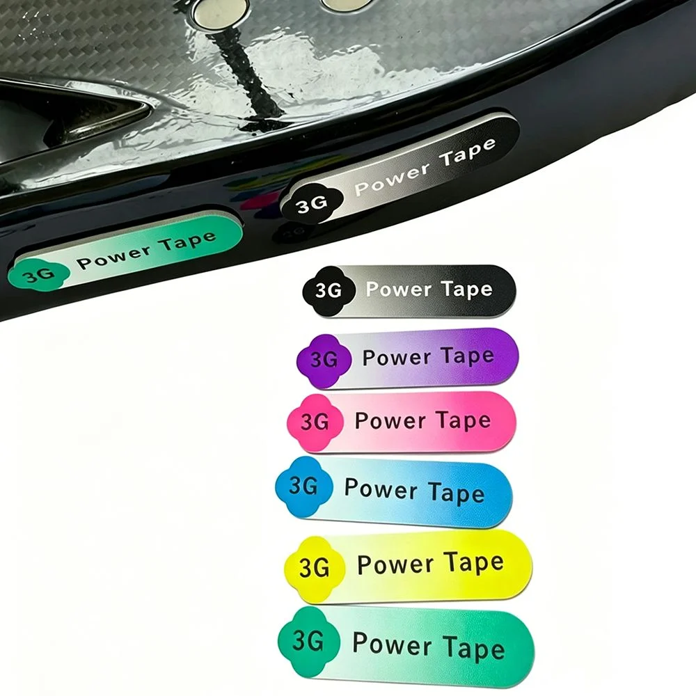 Heavy Equipment Stickers - グラデーションカラーのピクルボールラケット用ウェイトテープ 3G重量 多色テニスラケット用ウェイトステッカー 自己粘着性