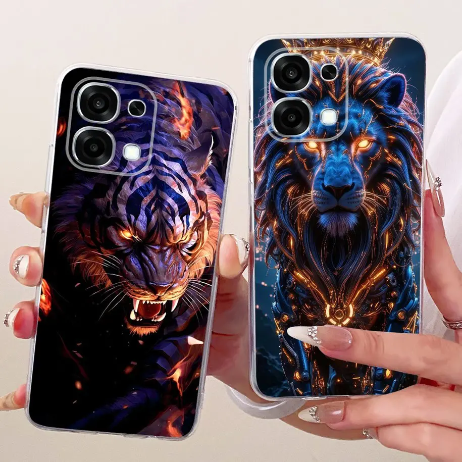 ل ممن لهم F31 برو حافظة CPH2763 الفاخرة التنين النمر الذئب الكرتون غطاء لينة واضح الوفير ل ممن لهم F31 A6 برو 4 جرام ممن لهم 6 الحالات الهاتف #4