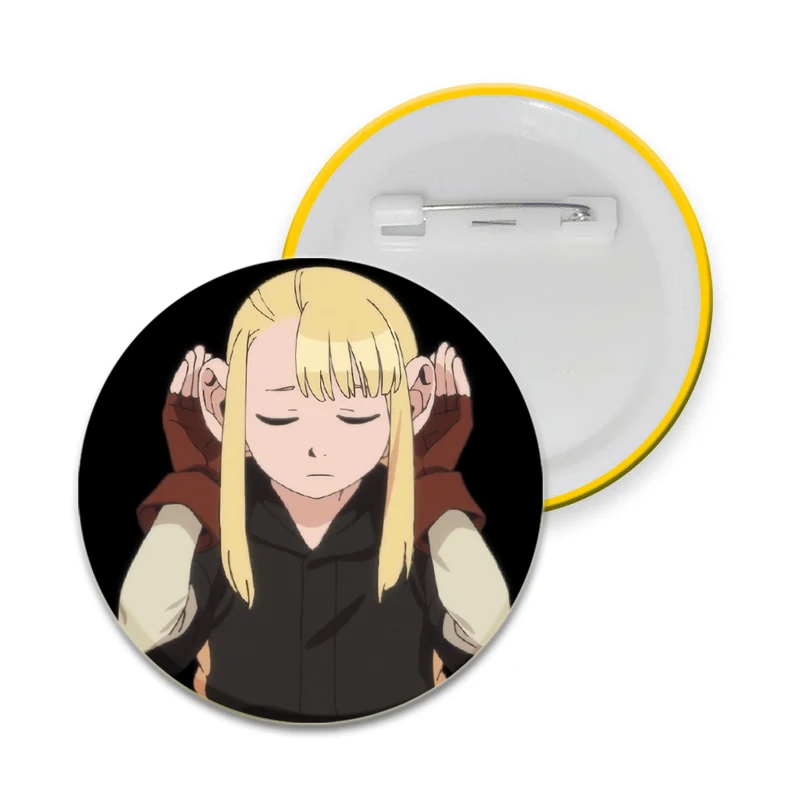 58MM Anime Delicious in Dungeon Pins Tinplate Badge DIY Custom Cartoon Brooch for Fans Collection Gifts Decorative Clothes Hats