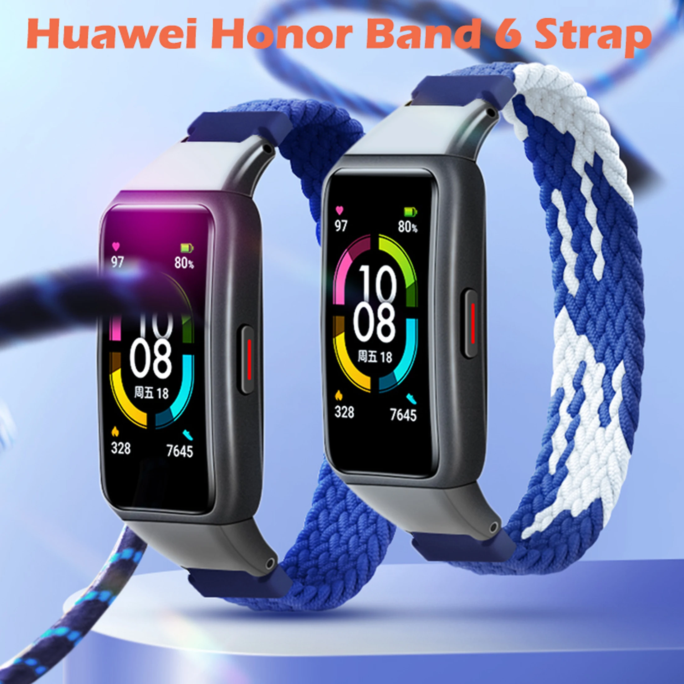 SinHGeY For Huawei Band 6 Honor Band 6 Strap Nylon Woven Replacement Wristband New