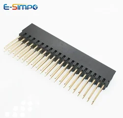 10pcs 2.54mm PC104 Industrial Long Square Pin 2X16P 2X20P 2X25P/32P/40P PH8.5+2.5mm Double Row Gold Motherboard Female Header