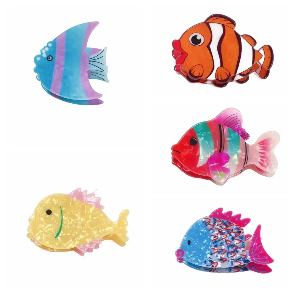 الأزياء الحيوان الأسماك الشعر مخلب عدم الانزلاق مخلوق البحر PVC مخلب كليب ذيل حصان حامل المحيط سلسلة كبيرة القرش كليب الفتيات