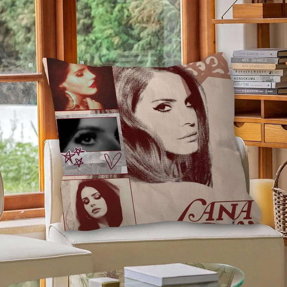 L-Lana Del Rey Singer Personalized Pillow Dust Cover Bedroom Kids Party Decoration Pillowcase Birthday Children Gift