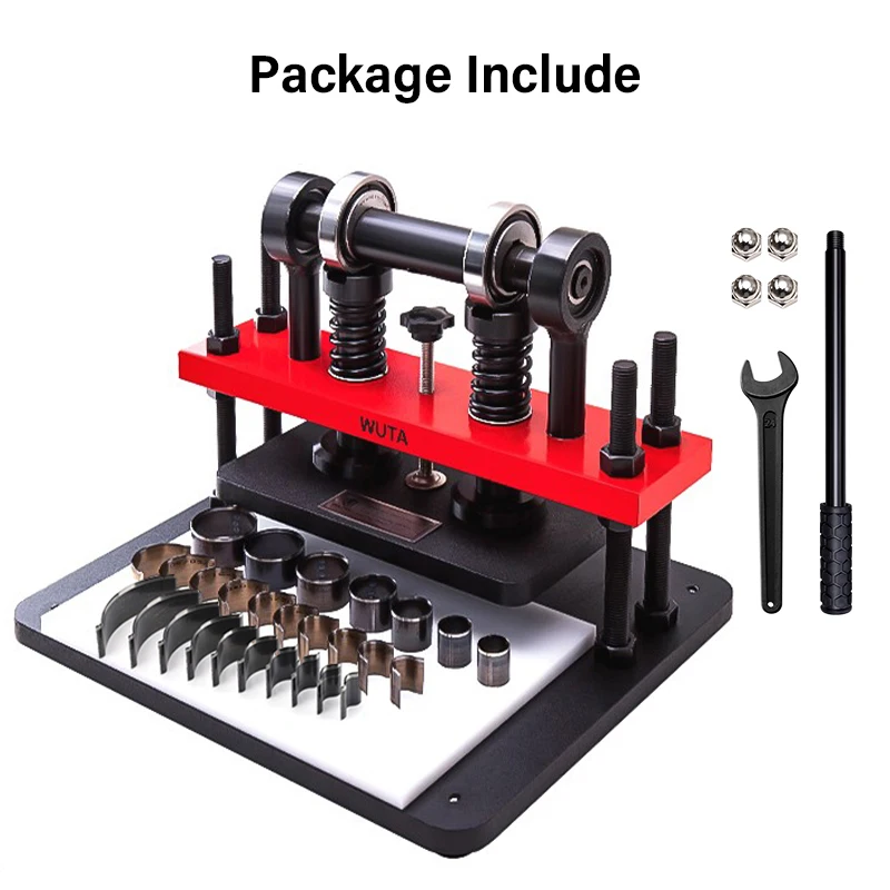 WUTA Pro Leather Cutting Machine Manual Die Cutter Embossing Shaping Tools Hand Press Mold DIY Punching Fabric Paper (Size L)