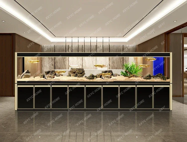 M02 Large Fish Farming Equipment Aquarium Fish Bowl Living Room Luxury Aquarium Indoors Ecology Modern Home Furniture Acquario