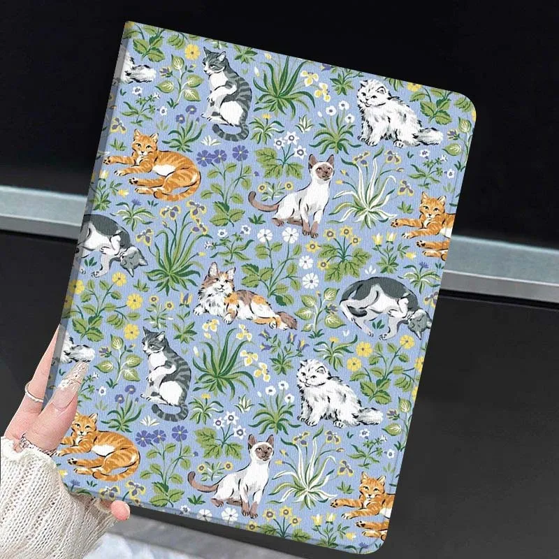 Animal Cat Side Face Popular For Huawei MediaPad MatePad Honor Pro V6 9 V8 X9 X 10 13.3 11 Inch Pen Tray Tablet Case