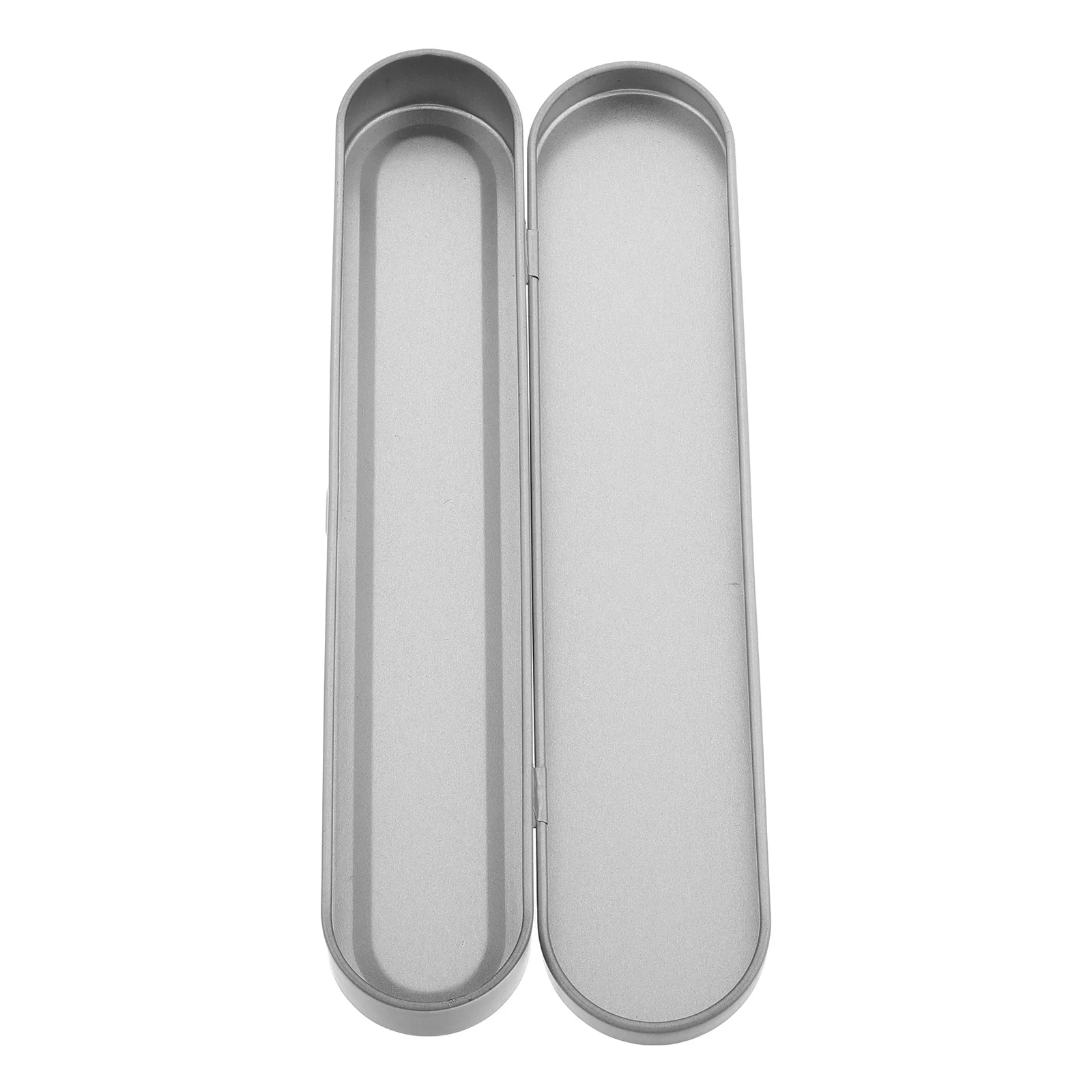 Tongue Scraper Storage Box Versatile Iron Tin Case for Tweezers Pens Organizing Travel Portable Metal Pencil Holder Daily Use