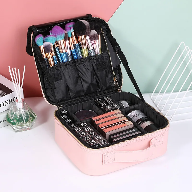 Borsa per il trucco portatile professionale Fashion Travel Outdoor specchio ad alta capacità scatola portaoggetti per cosmetici valigia impermeabile