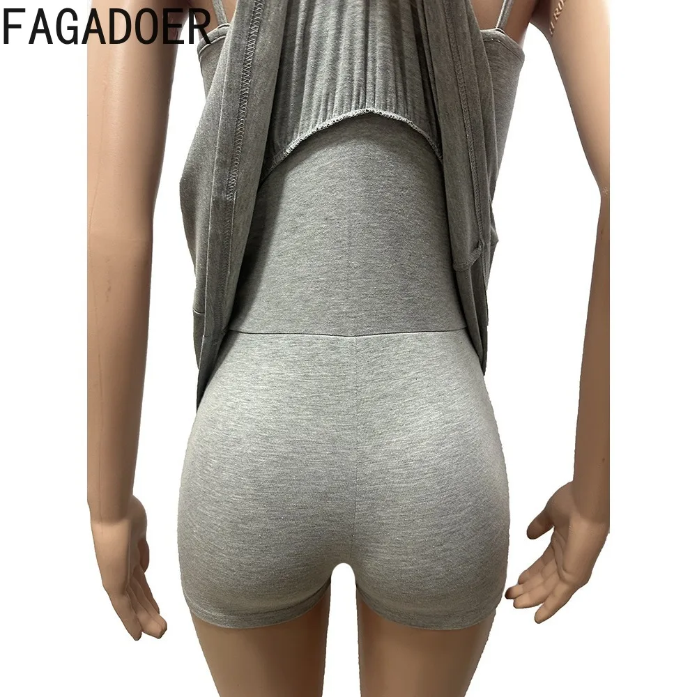 FAGADOER-minifaldas plisadas para mujer, conjunto de dos piezas, Top sin mangas con tirantes finos y faldas, ropa de calle