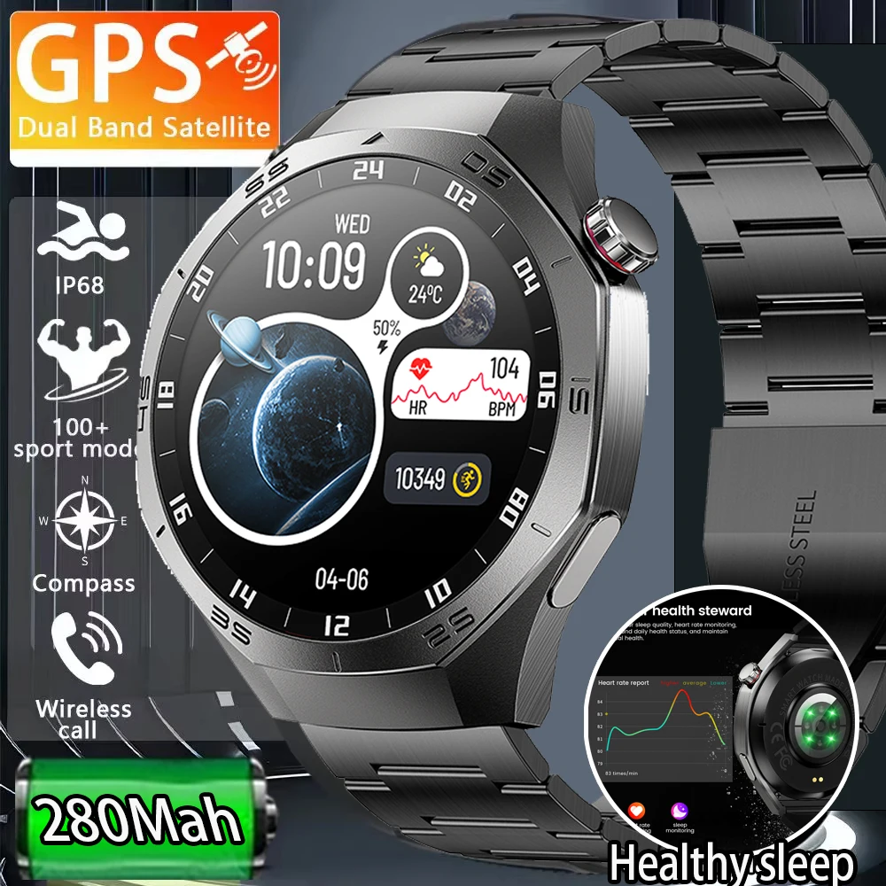 

2025 NEW AMOLED HD Screen Bluetooth Call Sleep BP Blood Oxygen Monitoring Fashion Outdoor Sports Smartwatch For Women Men Gift