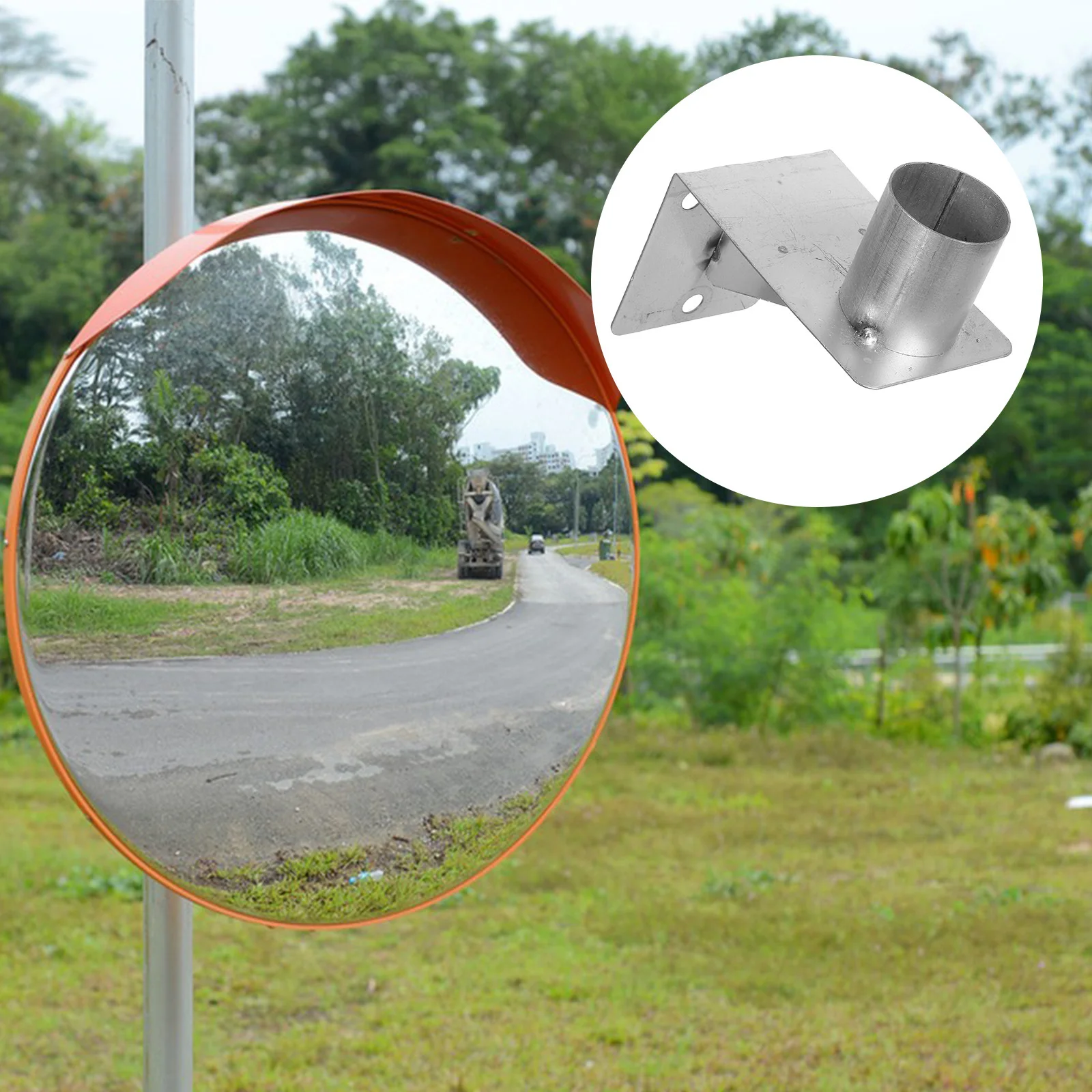 Heavy Duty Metal Wall Mount Bracket for Convex Mirror Wide Angle Mirror Holder Suitable for Driveway Safety and Traffic