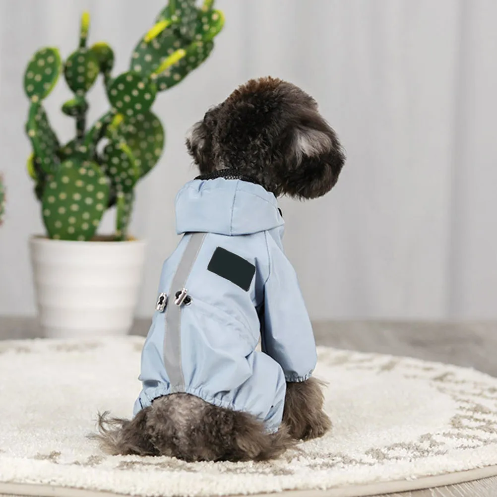 

1Pcs Dog Rain Hoodie Waterproof Lightweight Breathable Reflective Strip Pet Raincoat for Puppy Kitten Comfortable Fit Rainy Day