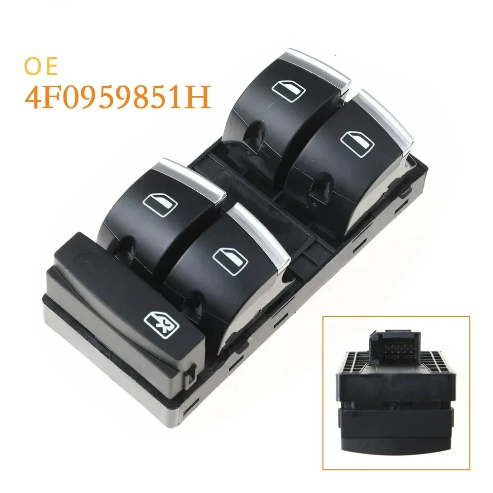 

4F0959851H Electric Master Power Window Control Switch Regulator Button for Audi A3 8P A6 S6 RS6 C6 Q7 2004-2011 Car Accessories