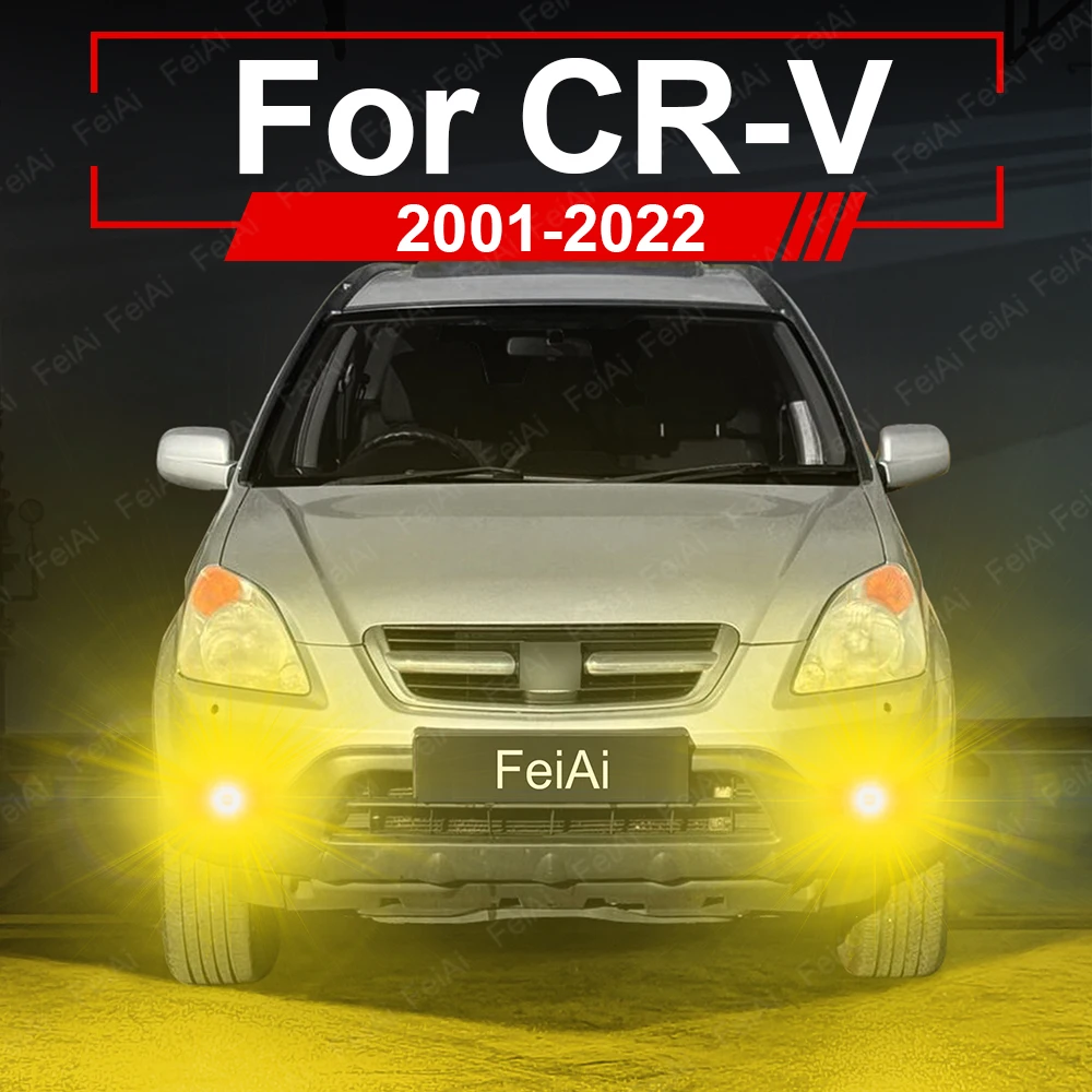 For Honda CR-V 2 3 4 5 Fog Lights LED Front Fog Light Bulbs 2001-2009 2010 2011 2012 2013 2014 2015 2016-2022 CRV Accessories