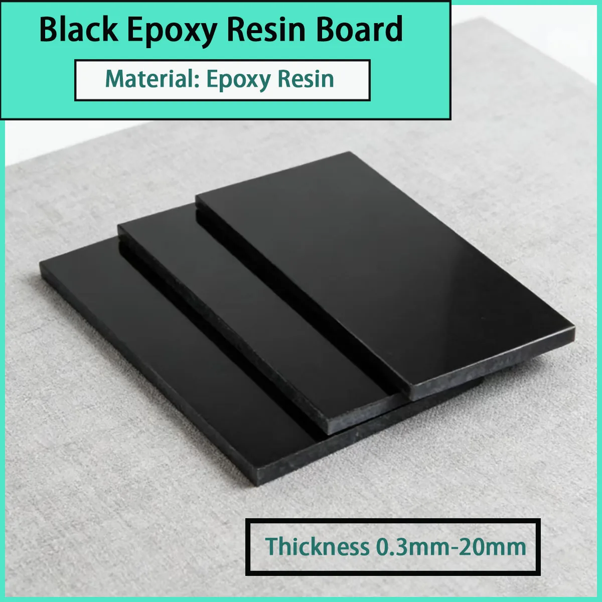 FR4 Glass Fiber Board, Black Epoxy Resin Board, High Temperature Resistant Thickness 0.3mm-20mm, Balanced Performance Board
